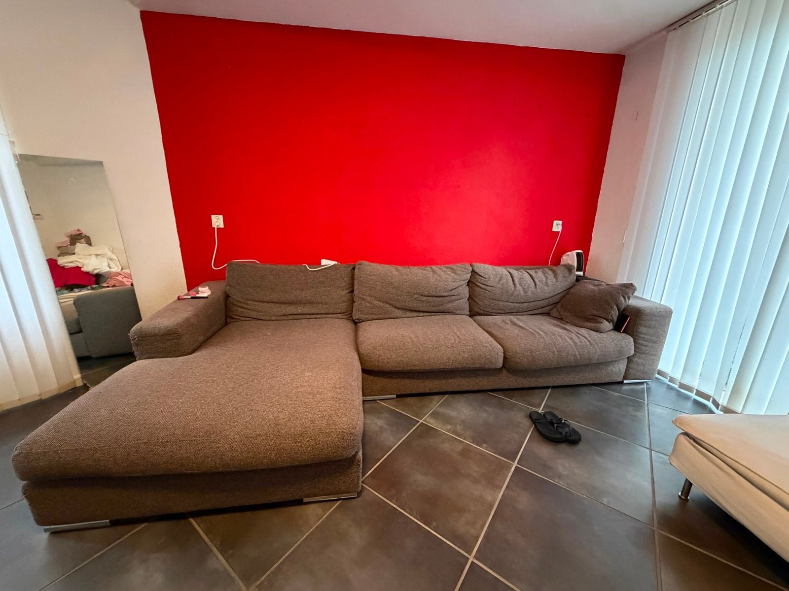 Hoekbank, sofa couch. Goede staat, Gebruikt, 100 tot 125 cm, Hoekbank, 300 cm of meer