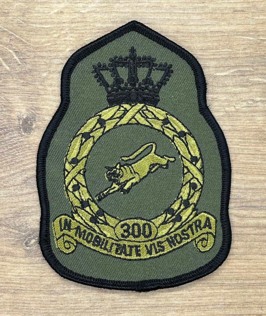 Te koop kroon Patch Wildcats RNLAF 300 SQN Groen, Verzenden, Zo goed als nieuw, Patch, Badge of Embleem