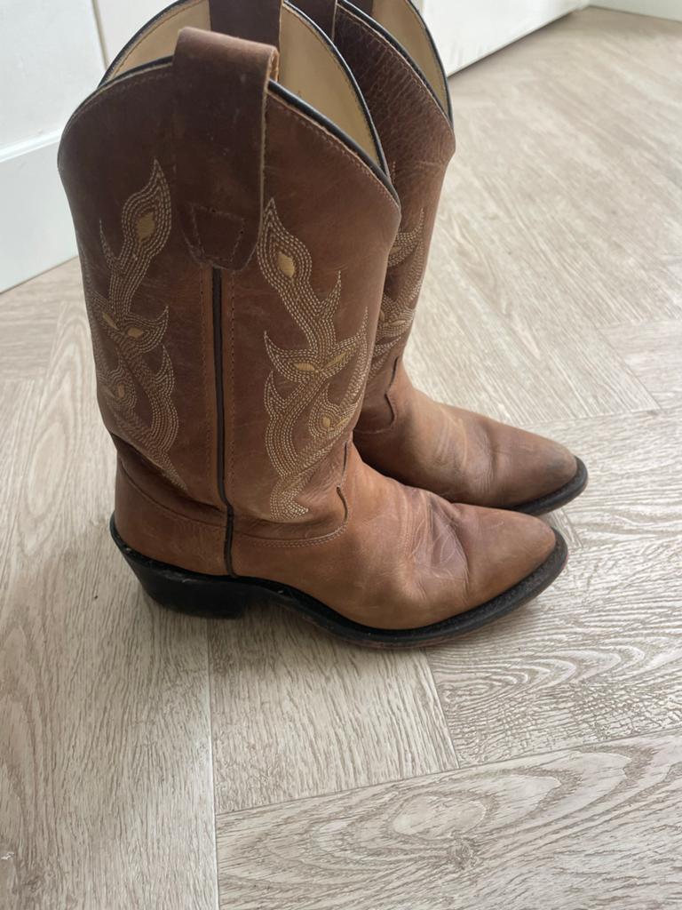 Bootstock Cowboy Laarzen Maat 37 - Echt Leer, Ophalen of Verzenden, Zo goed als nieuw, Bruin, Lage of Enkellaarzen