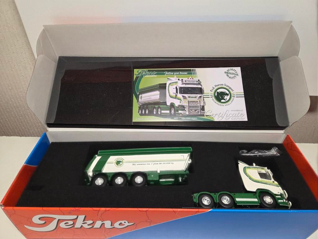 Tekno Scania kipper Patrick v.d Hoeven, Ophalen of Verzenden, Zo goed als nieuw, Bus of Vrachtwagen, Tekno
