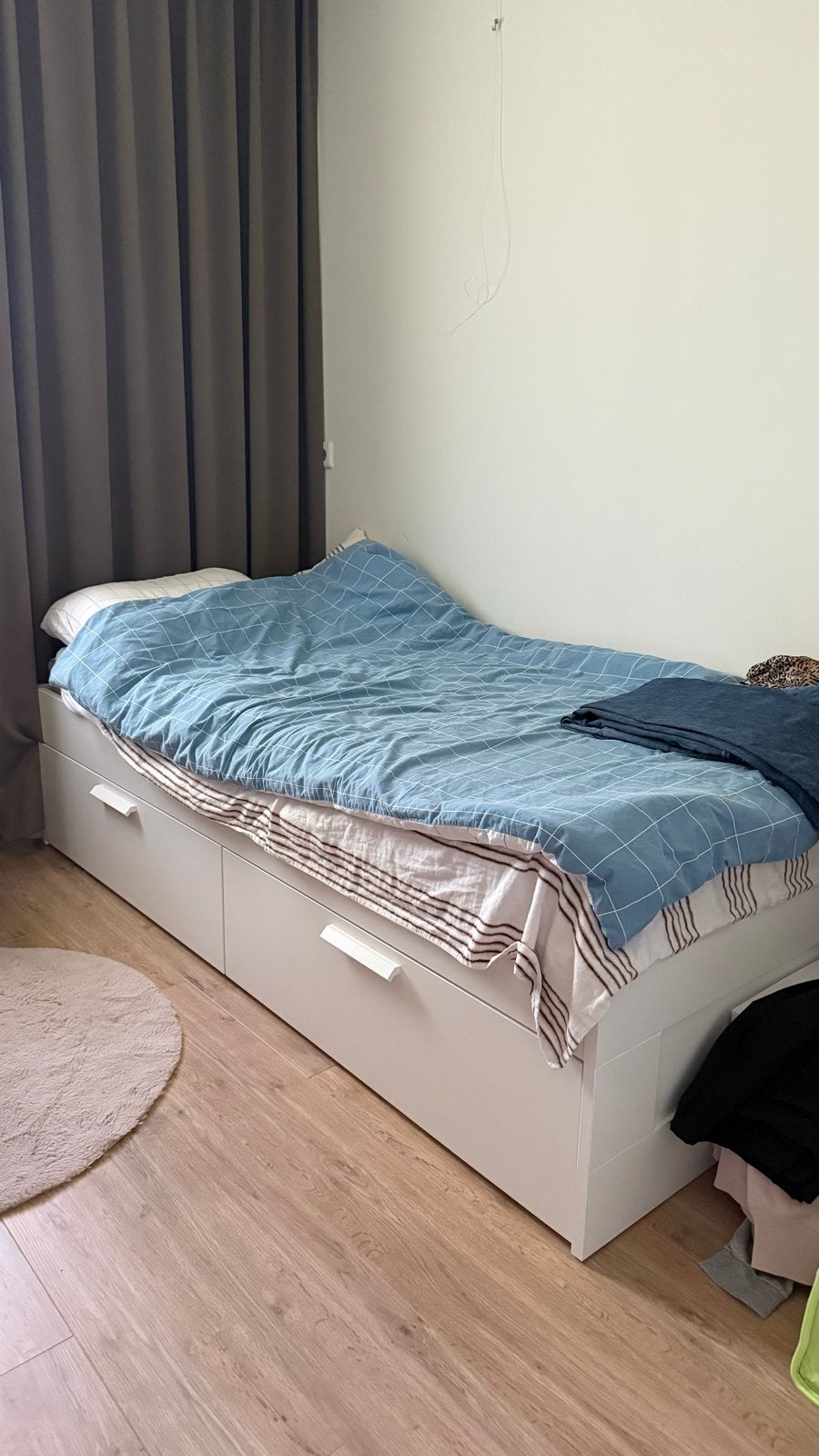 IKEA bedframe met opberglades - Eenpersoons, Huis en Inrichting, Slaapkamer | Bedden, Gebruikt, 90 cm, Eenpersoons, Wit