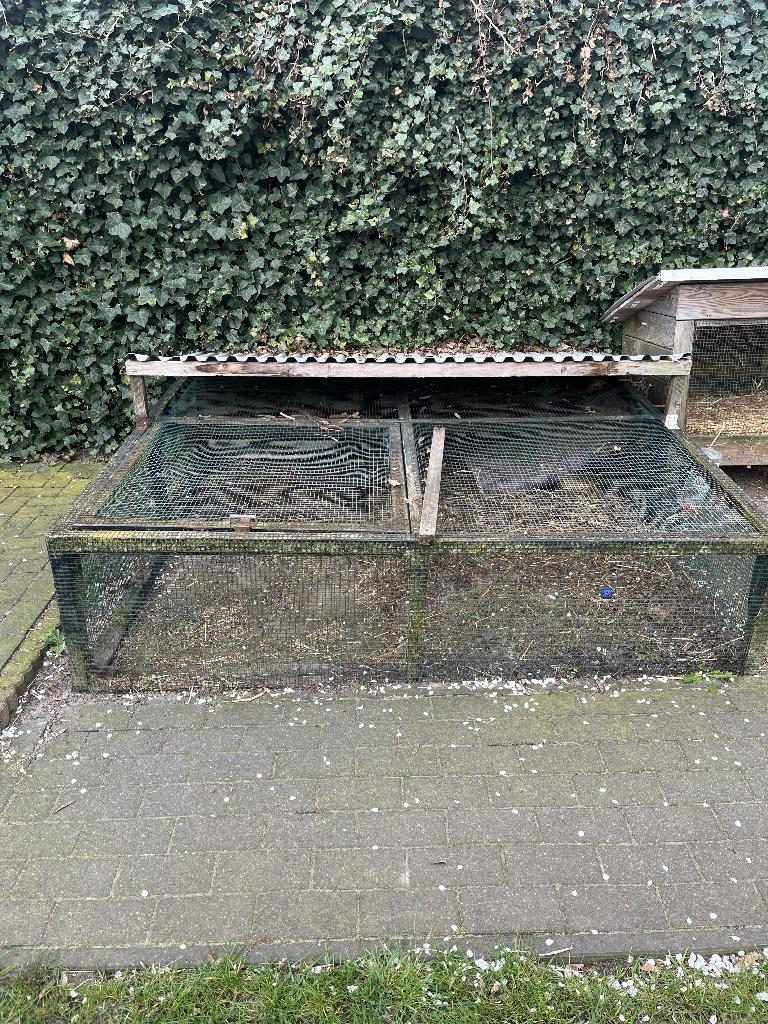 konijnenhok met ren, Ophalen, 90 cm of meer, Konijn, Hok