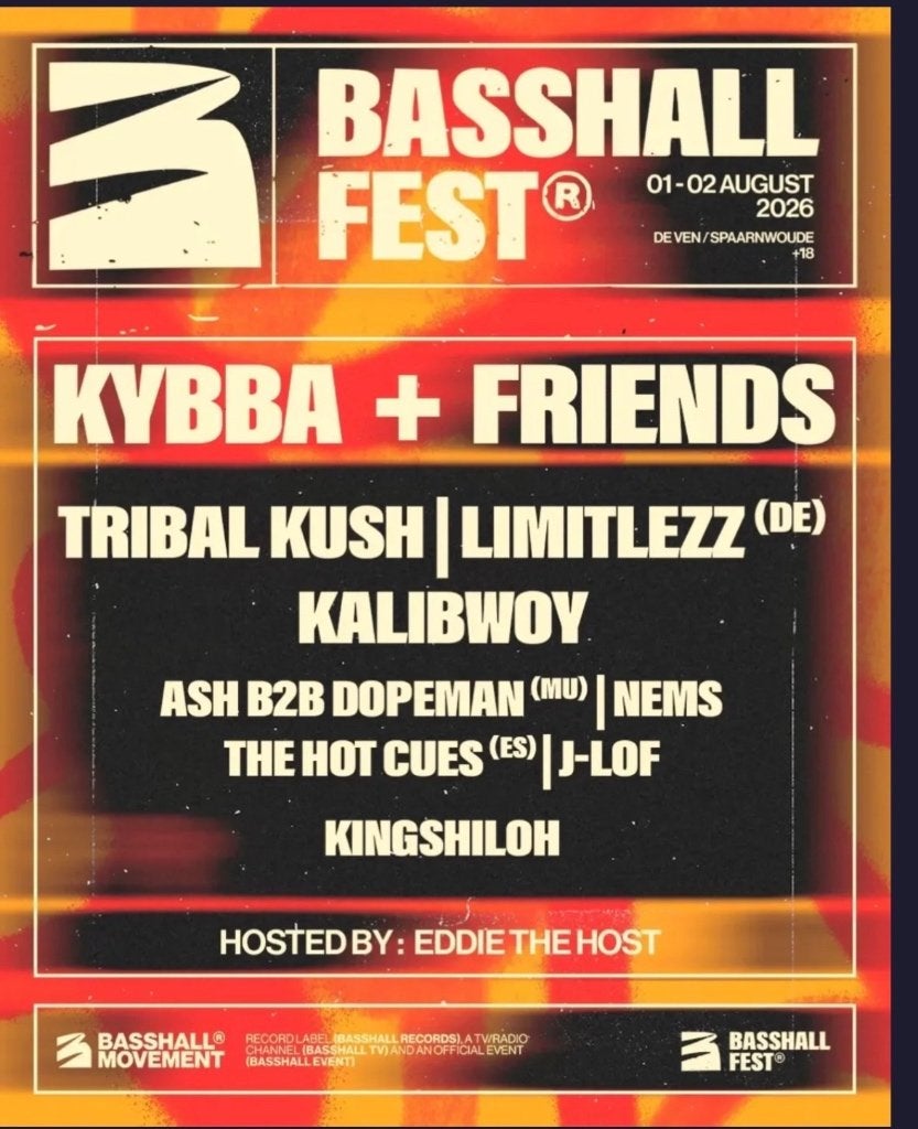 1 ticket €100 Basshall fest 1 augustus 2026 Spaarnwoude, Eén persoon