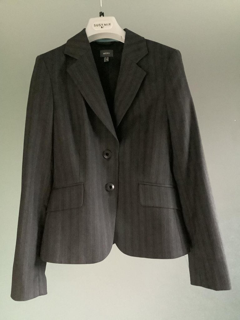 grijze blazer / jasje met krijtstreepje Mexx maat 38, Maat 38/40 (M), Mexx, Ophalen of Verzenden, Zo goed als nieuw