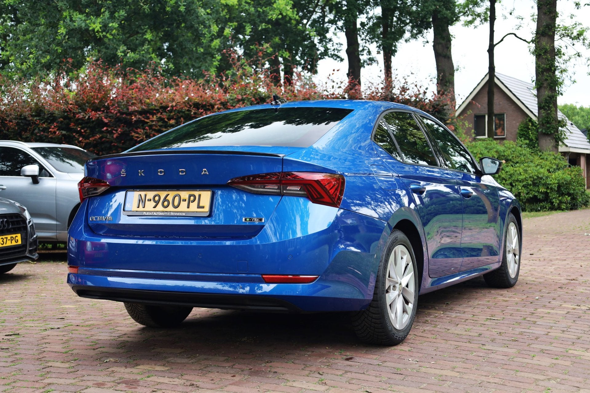 Skoda Octavia 1.0 e-TSI Sport Business Aut. | Virtual | Stoe, Auto's, Skoda, Stof, Blauw, Origineel Nederlands, Hybride Elektrisch/Benzine