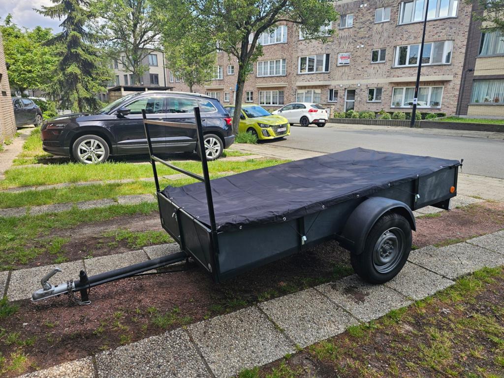 Aanhangwagen 255x120 met zeil in perfecte staat, Auto diversen, Aanhangwagen-onderdelen, Ophalen of Verzenden, Gebruikt