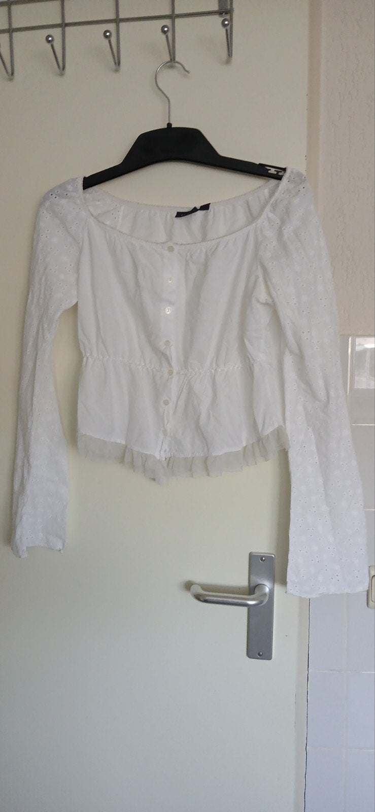 Schattige blouse  Mexx wit met kant  en broderie, Kleding | Dames, MEXX, Verzenden, Wit, Maat 42/44 (L)