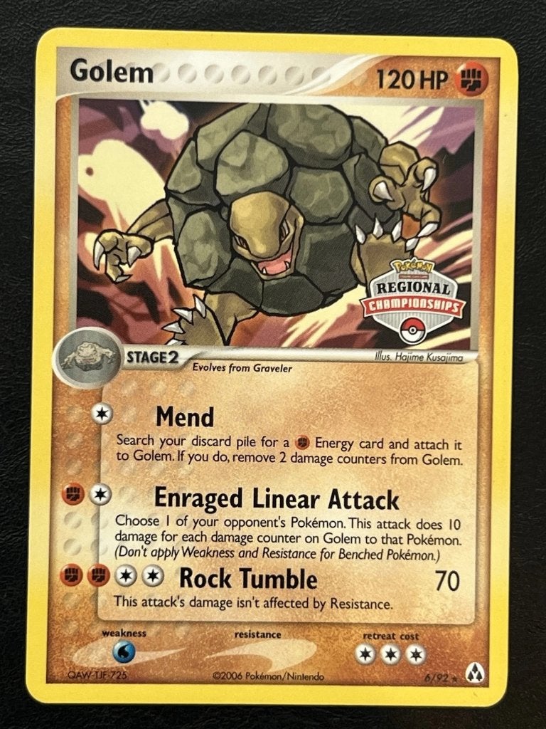 pokemon promo golem regional championships, Ophalen of Verzenden, Zo goed als nieuw, Losse kaart