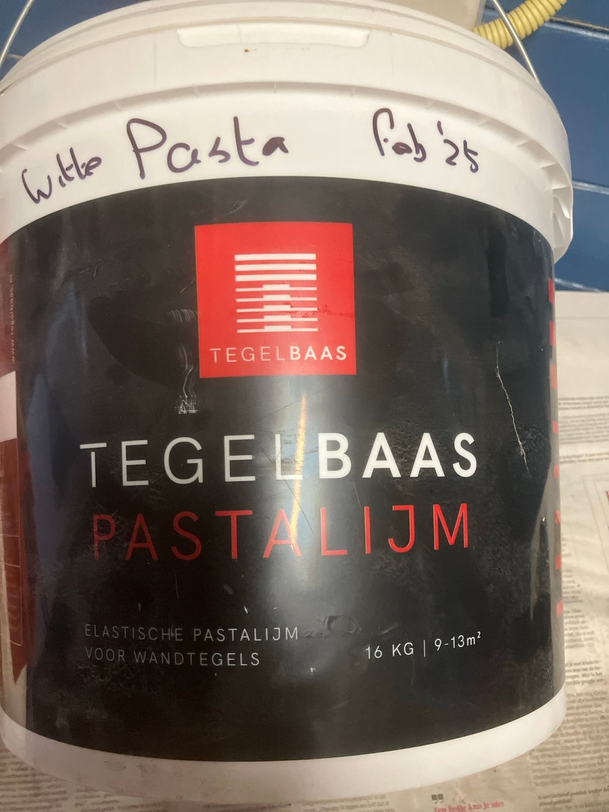 Tegelbaas Pastalijm - Witte Pasta voor Wandtegels (1/3 vol), Ophalen, Gebruikt, Overige typen