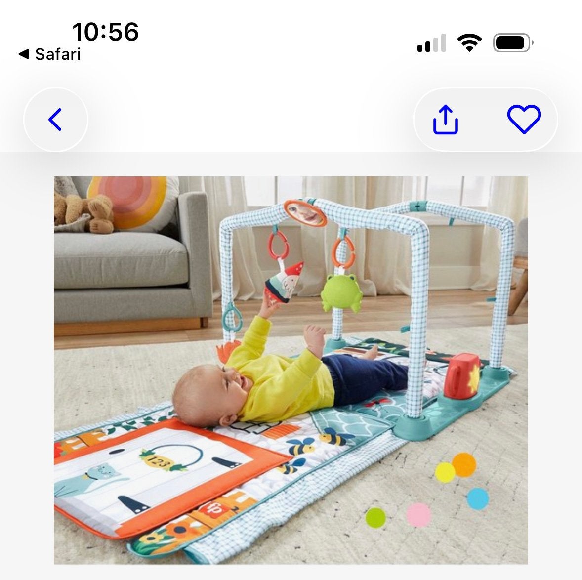 Kruiptunnel en babygym met kleed, Ophalen, Zo goed als nieuw