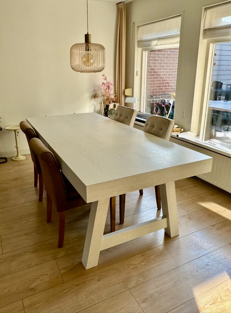 Eettafel Goossens 220x100, 200 cm of meer, Zo goed als nieuw, Rechthoekig, 50 tot 100 cm
