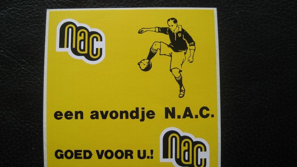 NAC sticker jaren 80, Ophalen of Verzenden, Nieuw, NAC Breda, Poster, Plaatje of Sticker