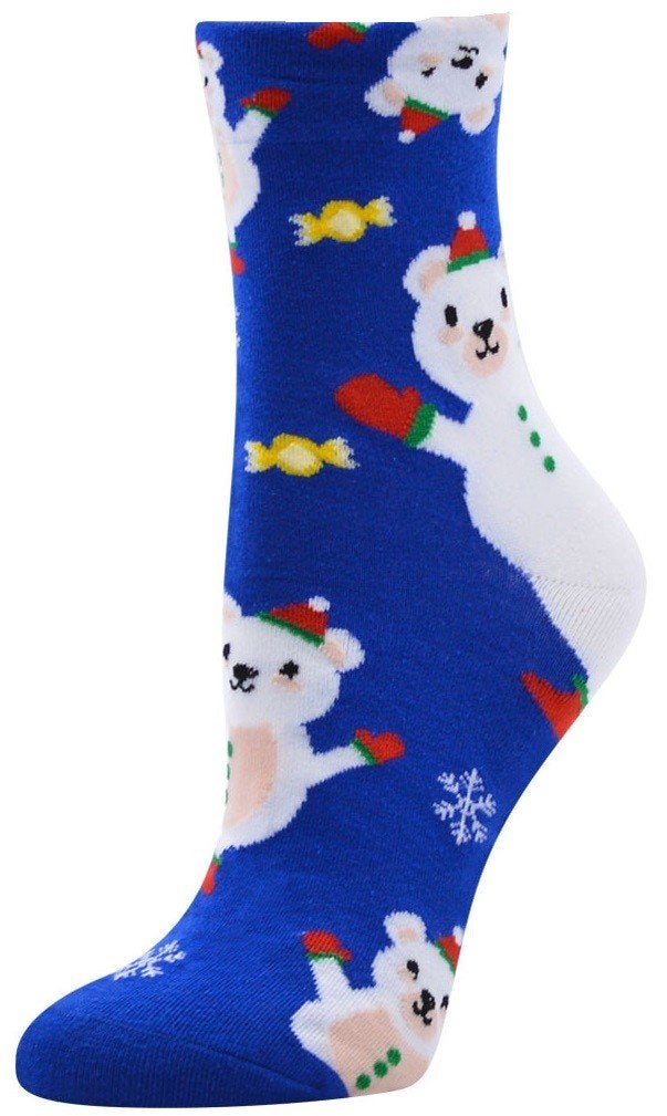 Sokken kerst ijsberen blauw unisex 38-43, Sokken en Kniesokken, Blauw, Nieuw, Ophalen of Verzenden