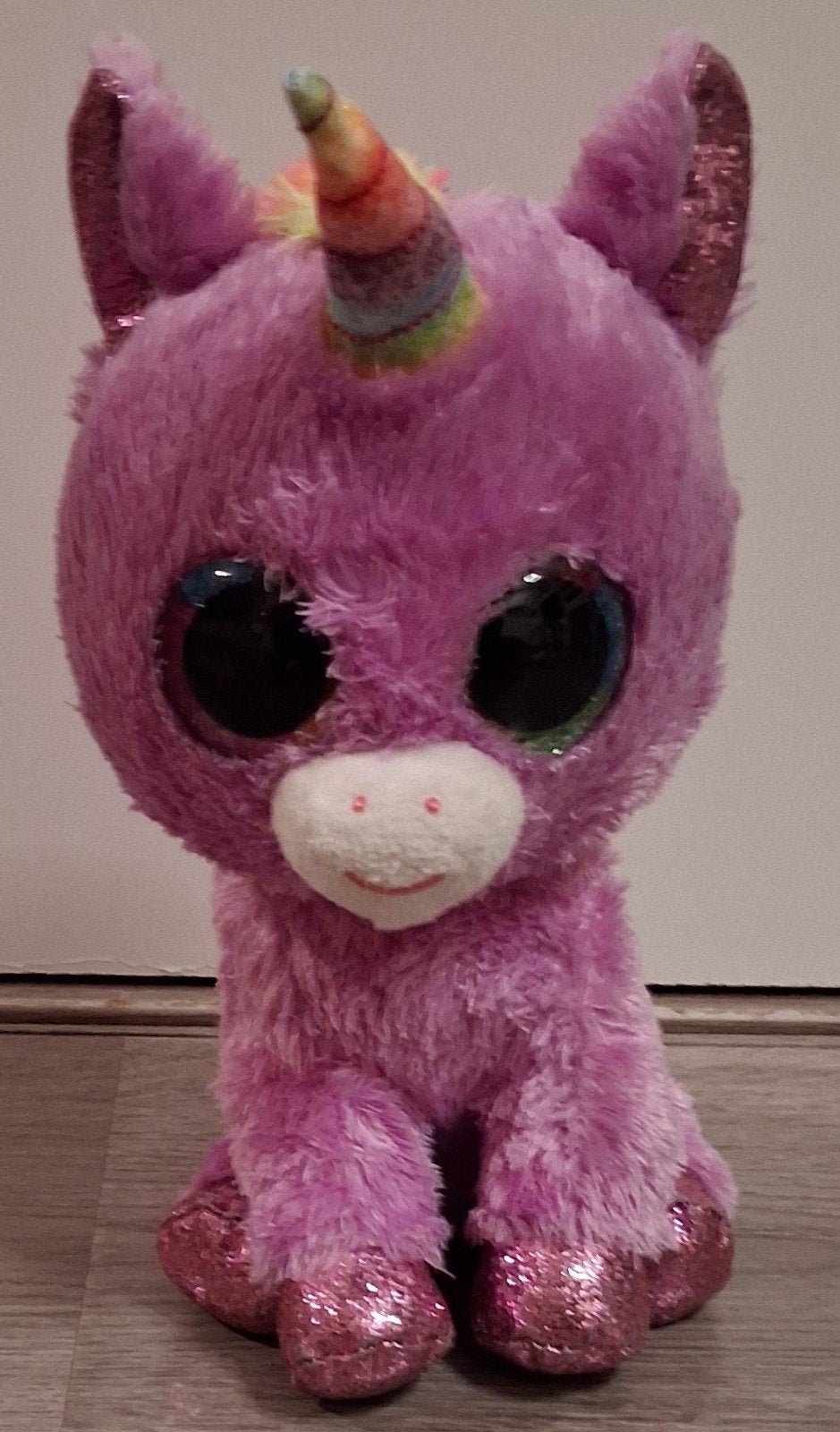 ty beanie boo unicorn Rosette 24 cm, Paars, Eenhoorn, Overige karakters, Ophalen of Verzenden