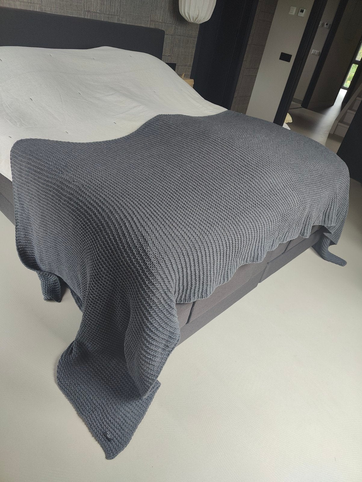 Gebreide plaid van House in Style, grijs, Overige merken, Wasbaar, Ophalen of Verzenden, Zo goed als nieuw