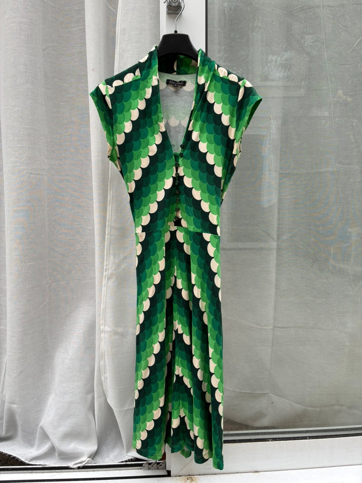 Jurk van King Louie, Kleding | Dames, Jurken, Ophalen of Verzenden, Maat 36 (S), Gedragen, Onder de knie