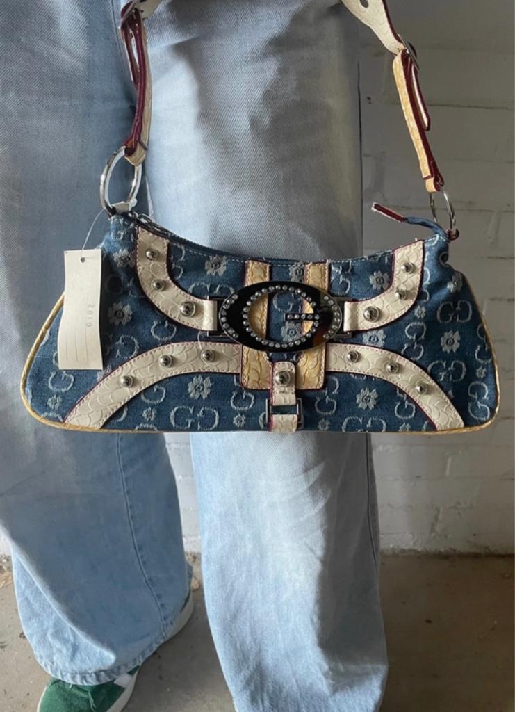 Gussaci bag denim handtasje, Sieraden, Tassen en Uiterlijk, Tassen | Damestassen, Nieuw, Handtas, Blauw, Ophalen of Verzenden