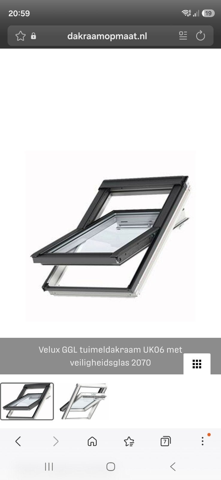 Velux GGL UK06 Dakraam 134x118 cm, Ophalen, 120 tot 160 cm, Nieuw, 120 tot 160 cm