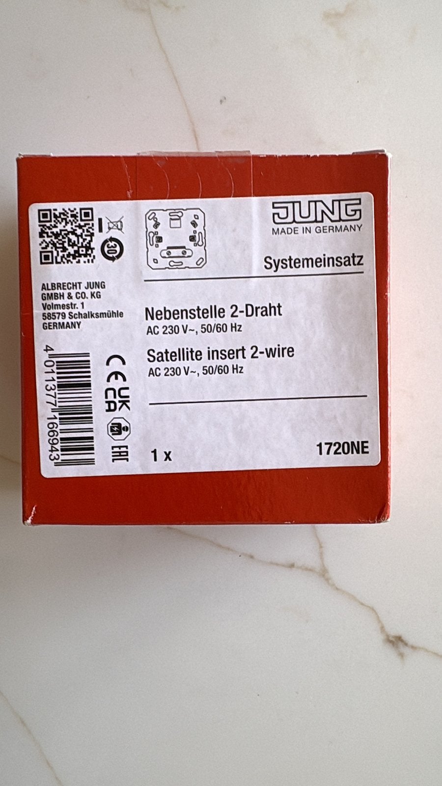 JUNG 1720NE nevendimmer NIEUW 3x., Ophalen of Verzenden, Nieuw, Jung, Dimmer