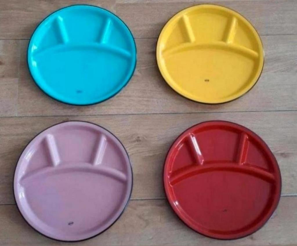Vier Cabanz Fondueborden, Huis en Inrichting, Keuken | Servies, Ophalen of Verzenden, Zo goed als nieuw, Glas, Overige stijlen