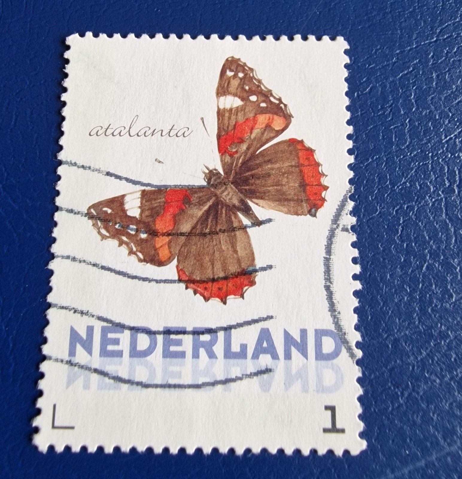 kv545 persoonlijke  postzegel Atalanta vlinder gestempeld, Ophalen of Verzenden, Na 1940, Gestempeld