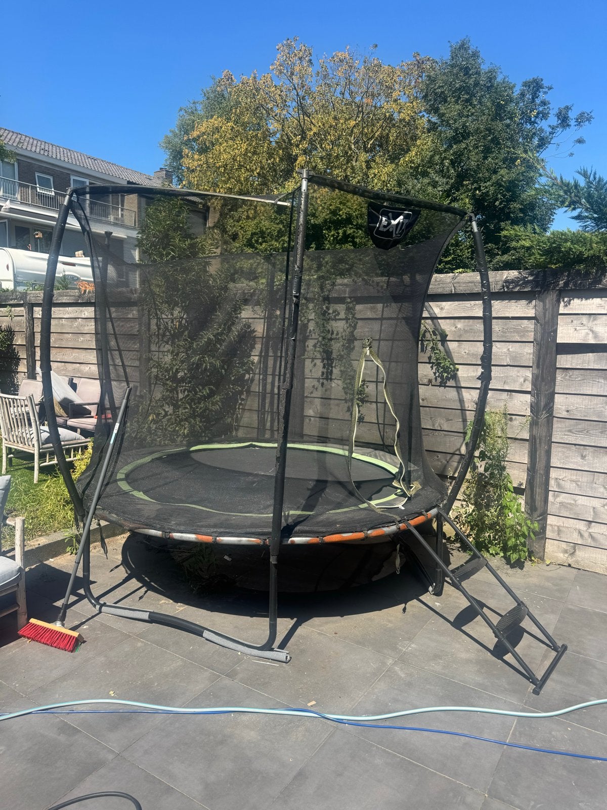 EXIT Silhouette trampoline Ø244cm - groen, Ophalen of Verzenden, Gebruikt
