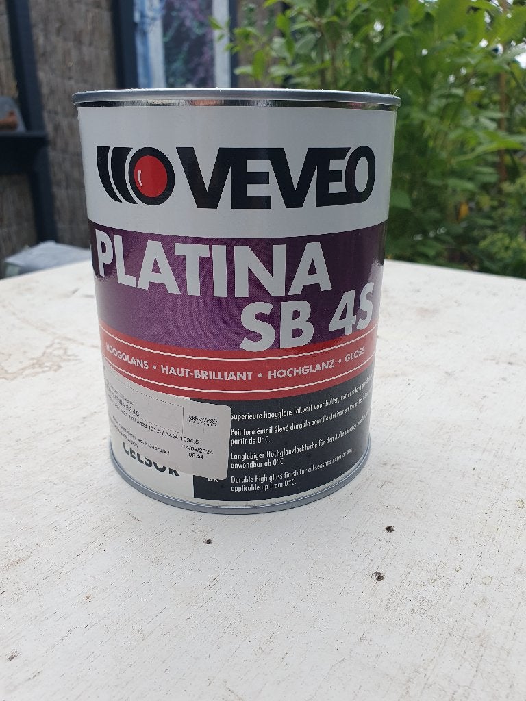 Professionele hoogglans verf Veveo kleur H1.05.54, Overige kleuren, Nieuw, Ophalen of Verzenden, Verf