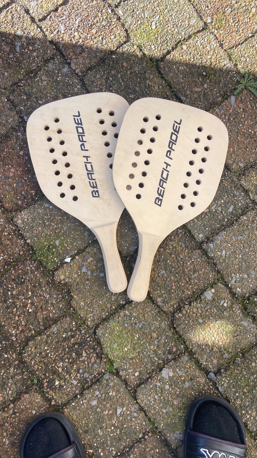Houten beach padelset, Ophalen of Verzenden, Zo goed als nieuw, Padelracket