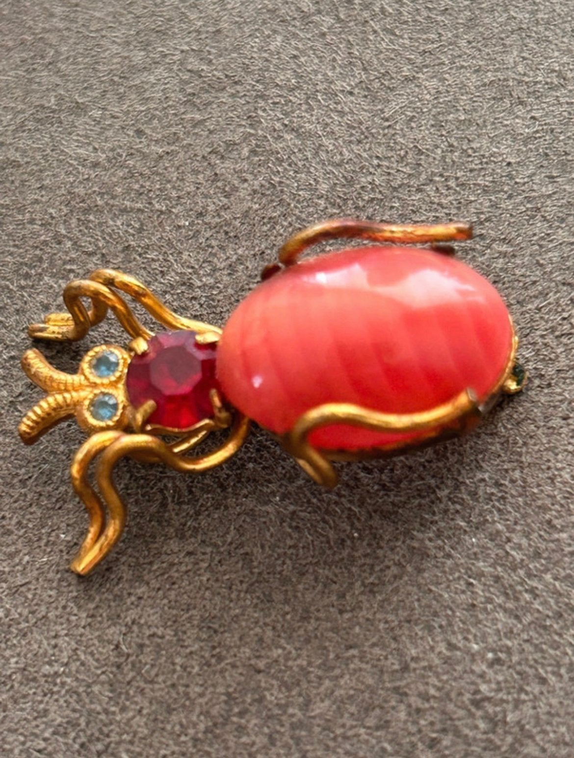 antieke Jelly Belly,costume jewelry jaren 50 broche, Verzenden, Gebruikt
