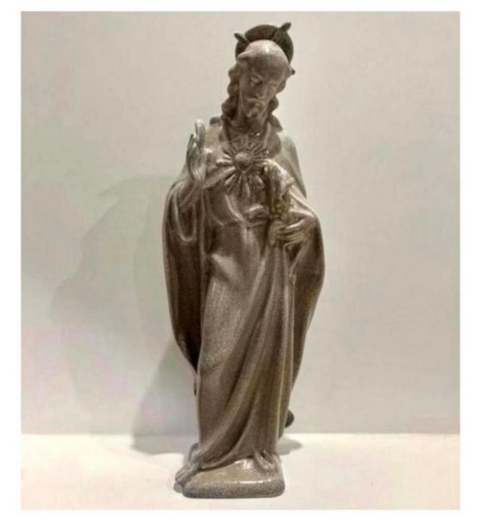 Leo Jungblut 1930 antiek Beeld Christus goede herder 35cm, Antiek en Kunst, Antiek | Religie, Ophalen of Verzenden