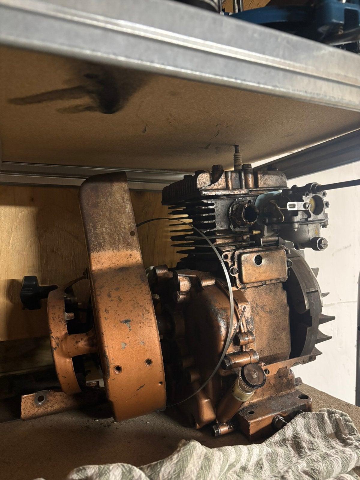 Statinair motor rond de 8pk, Ophalen, Gebruikt, Benzinemotor