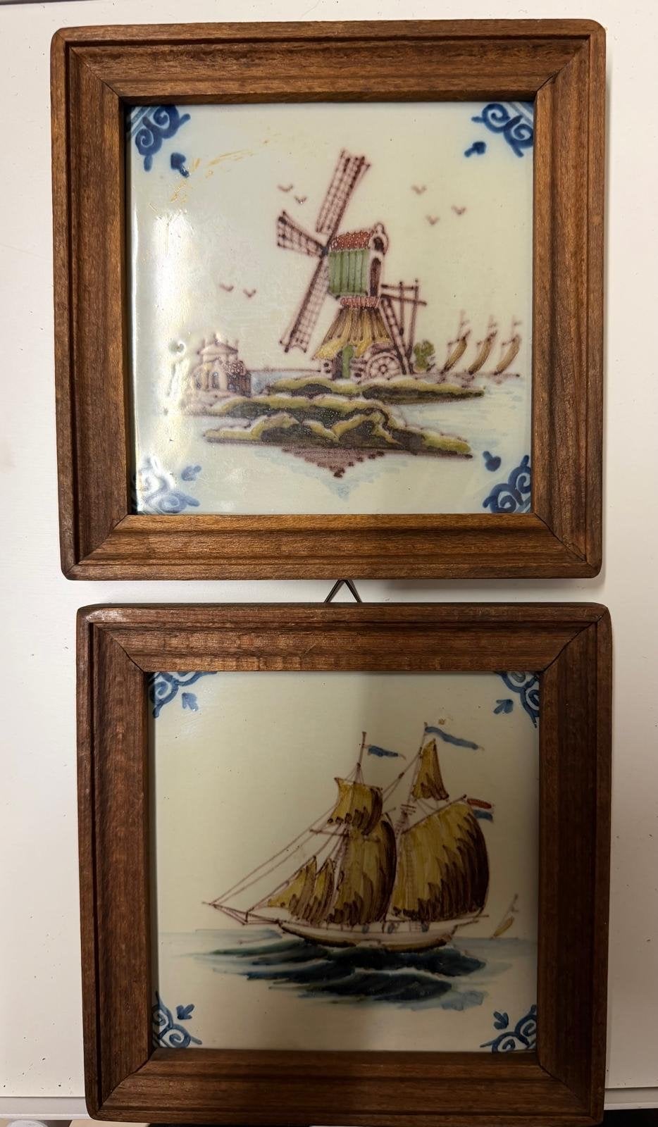 Tegels met Molen en Schip, Antiek en Kunst, Ophalen