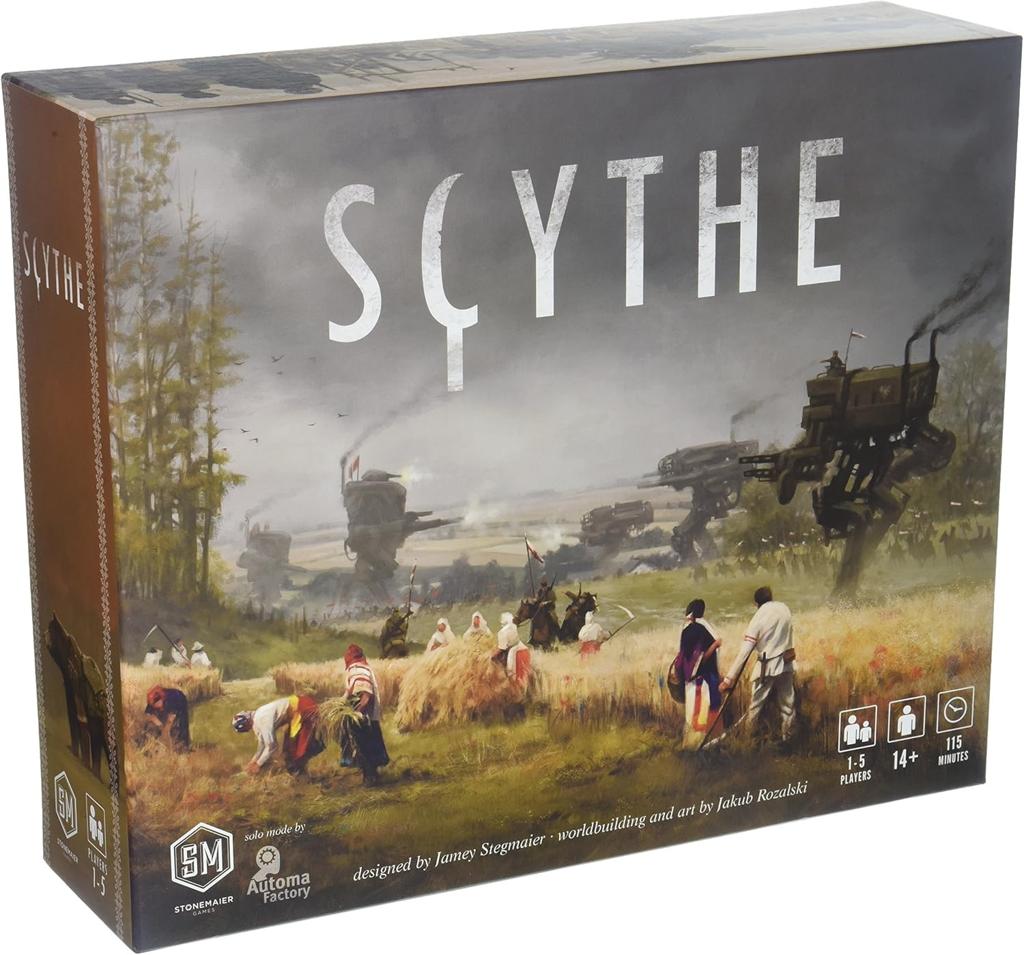 Scythe Bordspel + Rise of Fenris + Invaders + Wind gambit, Vijf spelers of meer, Ophalen of Verzenden, Zo goed als nieuw, Stonemaier Games
