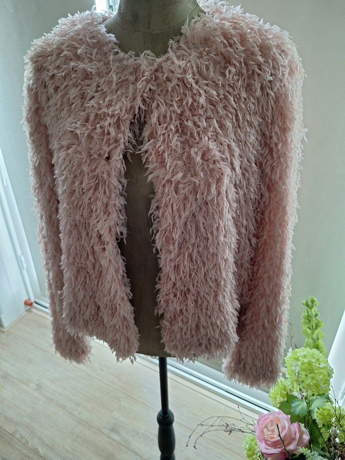 Fluffy vest Oui maat L roze, Ophalen of Verzenden, Zo goed als nieuw, Maat 38/40 (M), Roze