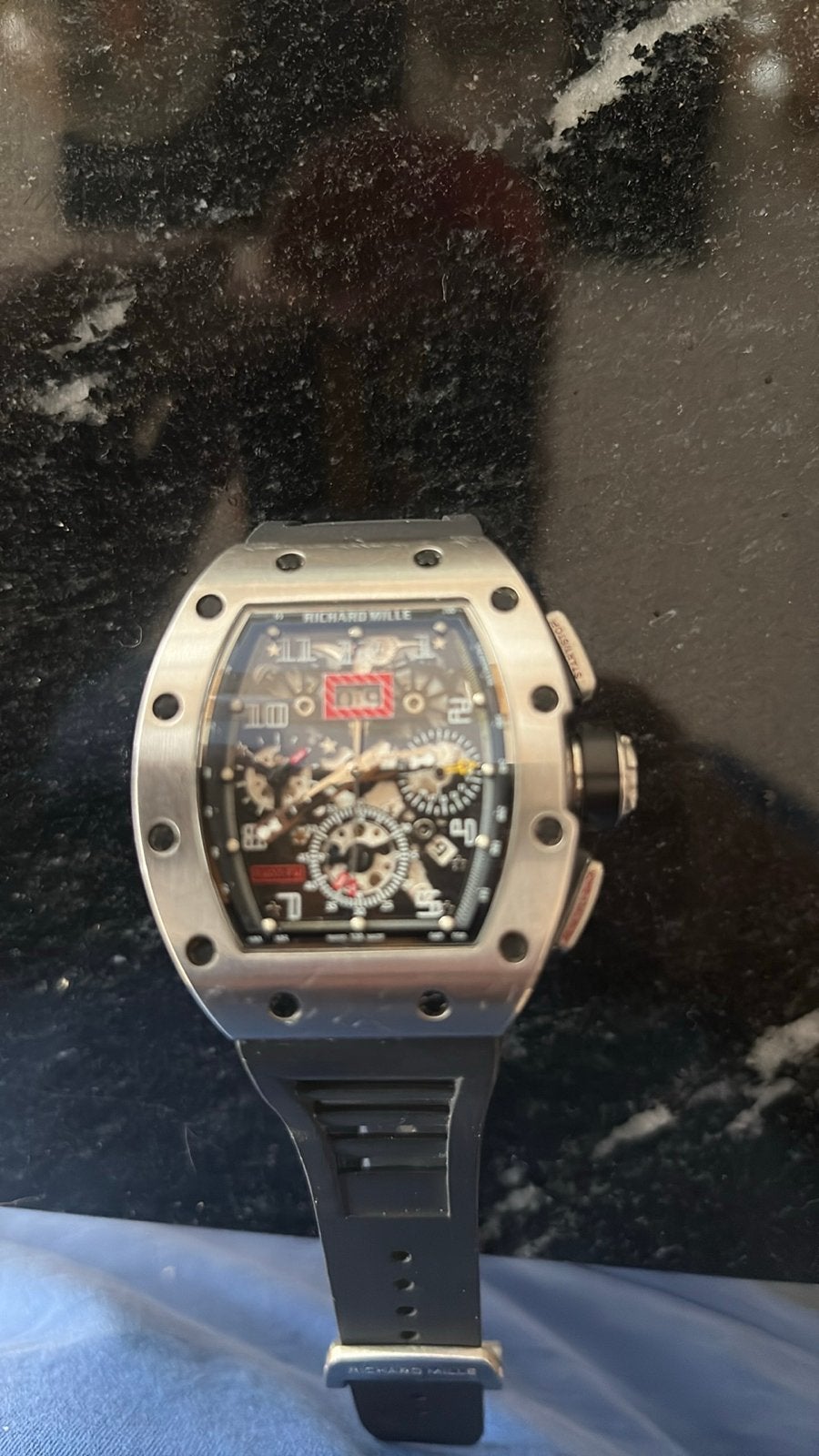 Richard Mille RM 011 Felipe Massa Flyback Chronograaf, Sieraden, Tassen en Uiterlijk, Overige merken, Staal, Polshorloge, Kunststof
