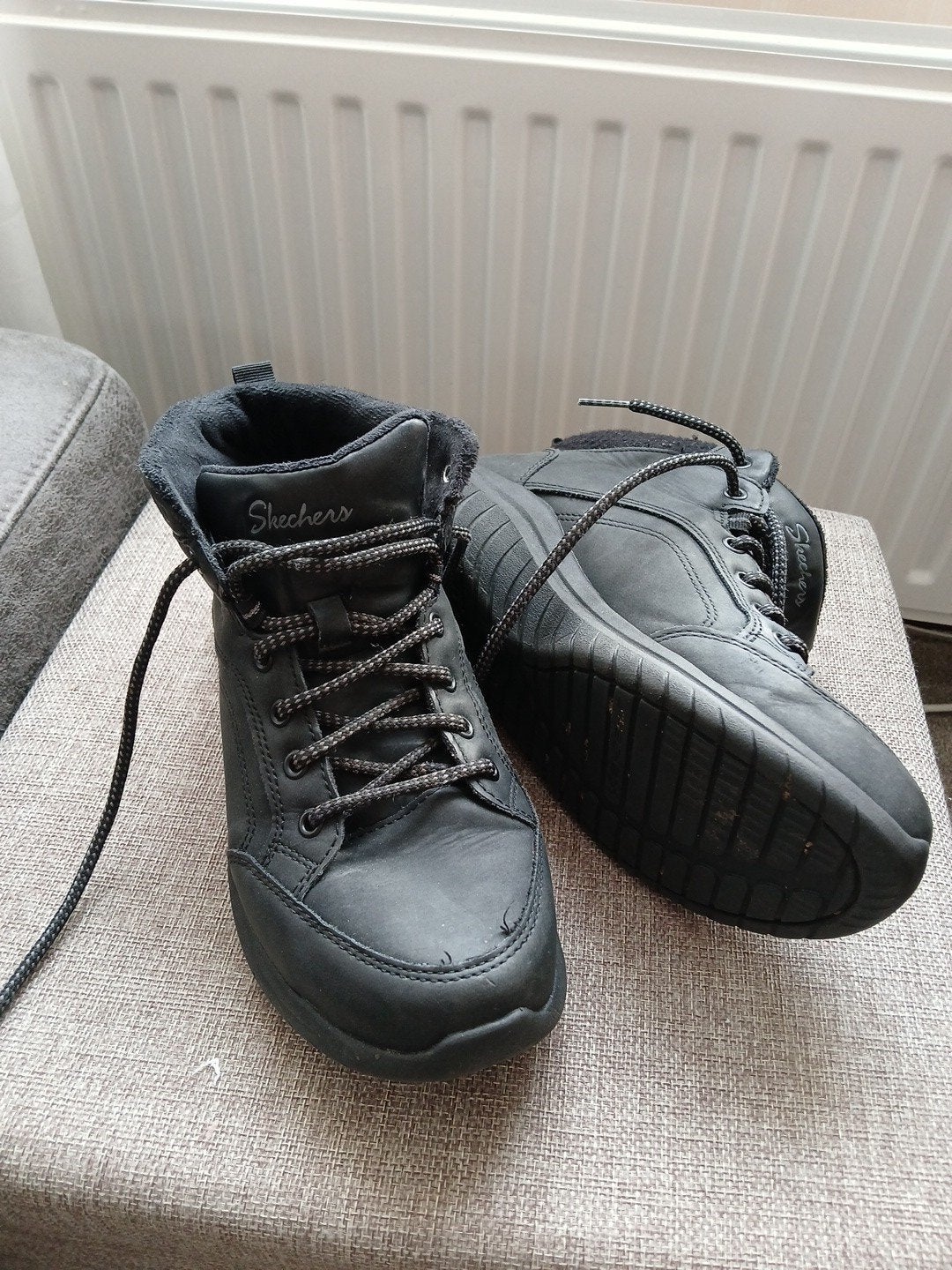 Skechers zwarte wandelschoenen - maat 38, Ophalen of Verzenden, Gedragen, Zwart