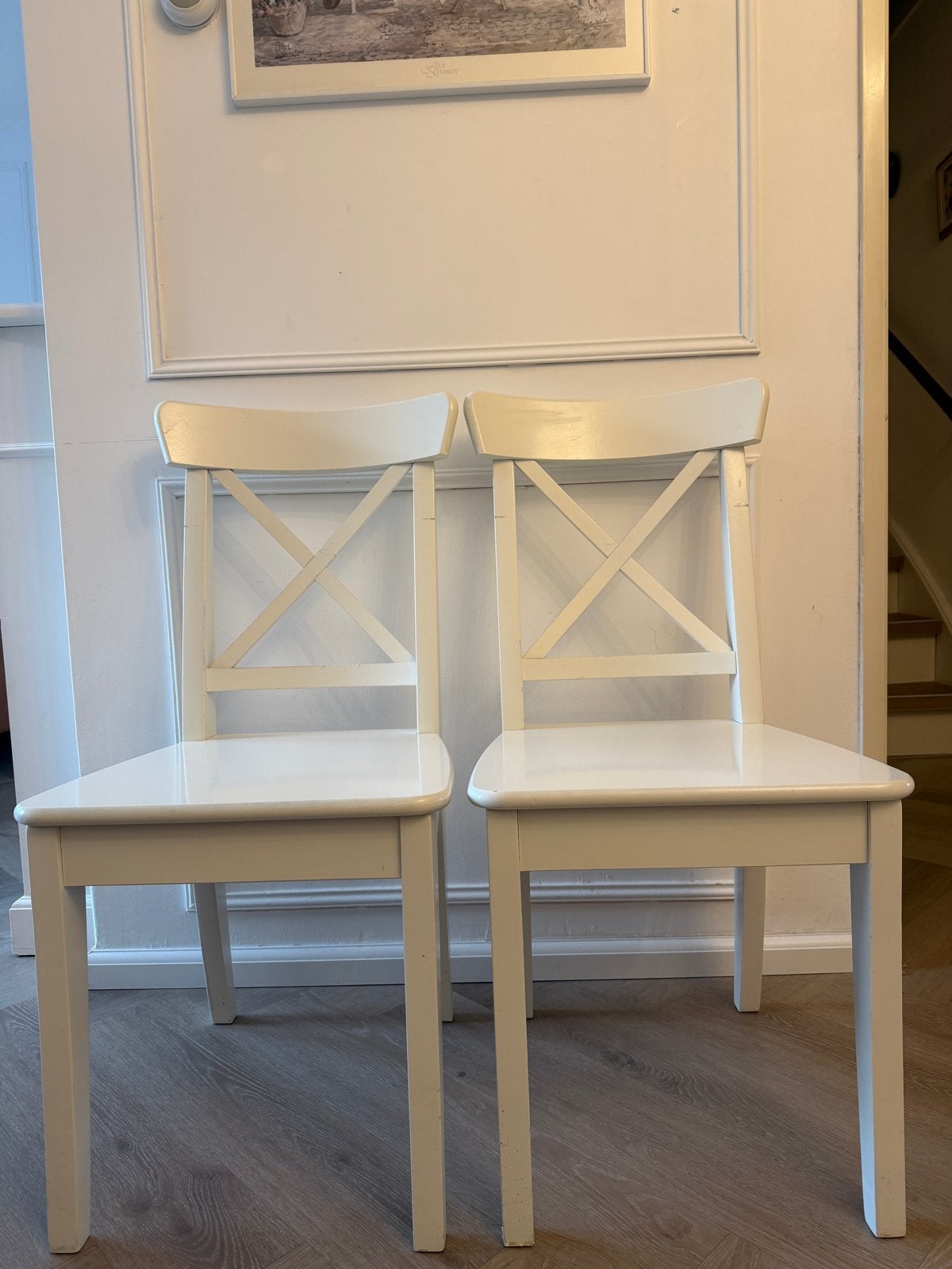 IKEA INGOLF stoel wit - Gebruikt, goede staat, Huis en Inrichting, Ophalen, Gebruikt, Wit, Eén