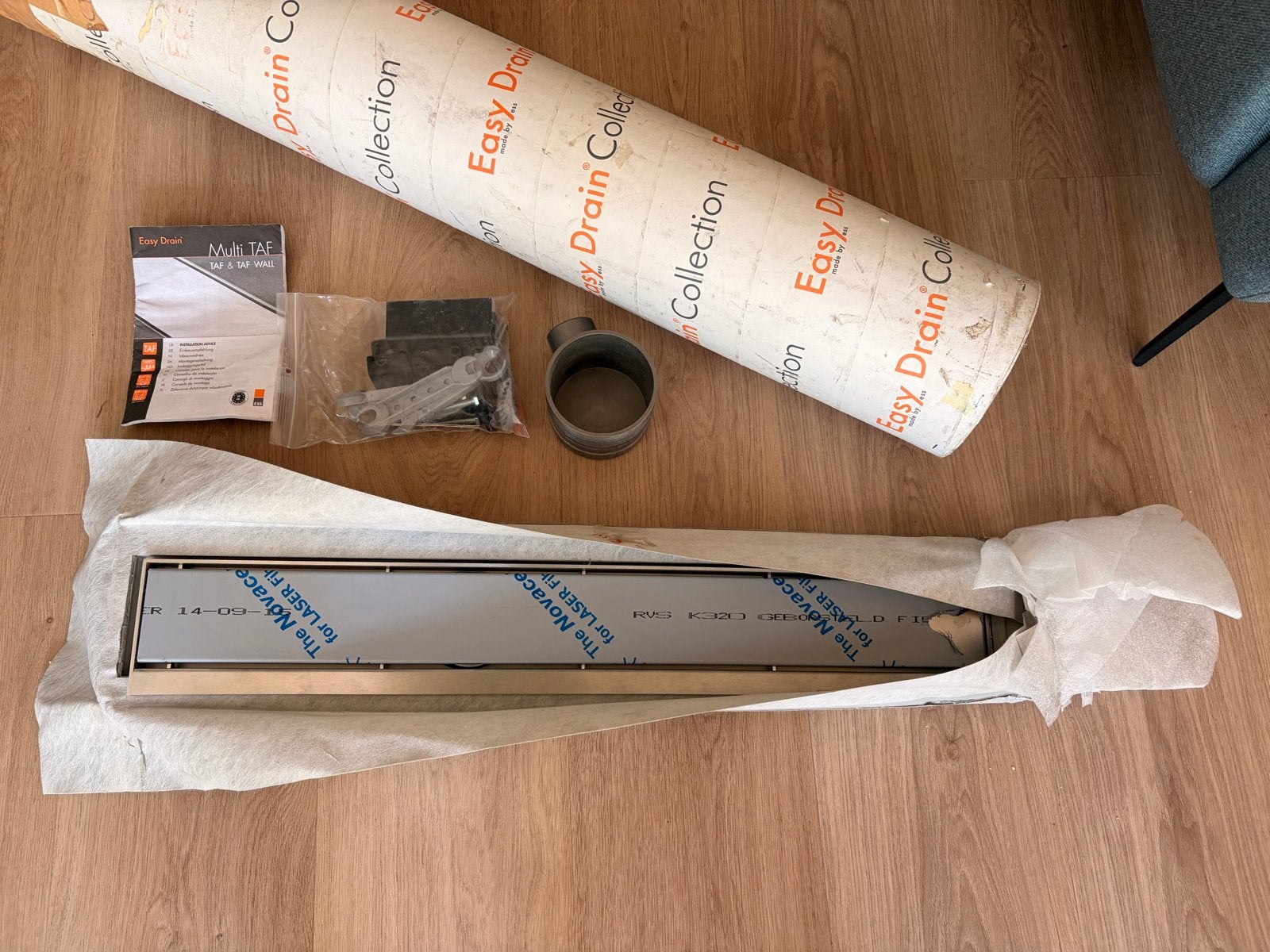 Easy Drain Multi TAF 80 cm douchegoot RVS, Ophalen of Verzenden, Nieuw, Rvs, Douche