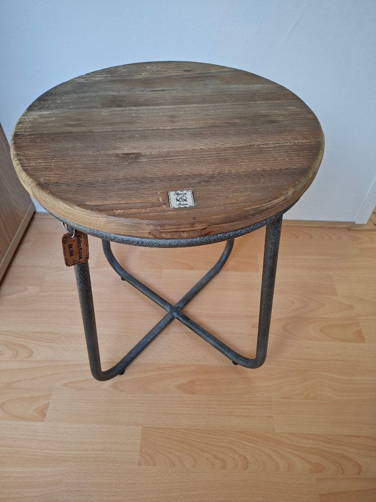 leuk bijzettafeltje van Riviera Maison, Huis en Inrichting, Tafels | Bijzettafels, Minder dan 55 cm, Gebruikt, Rond, Ophalen