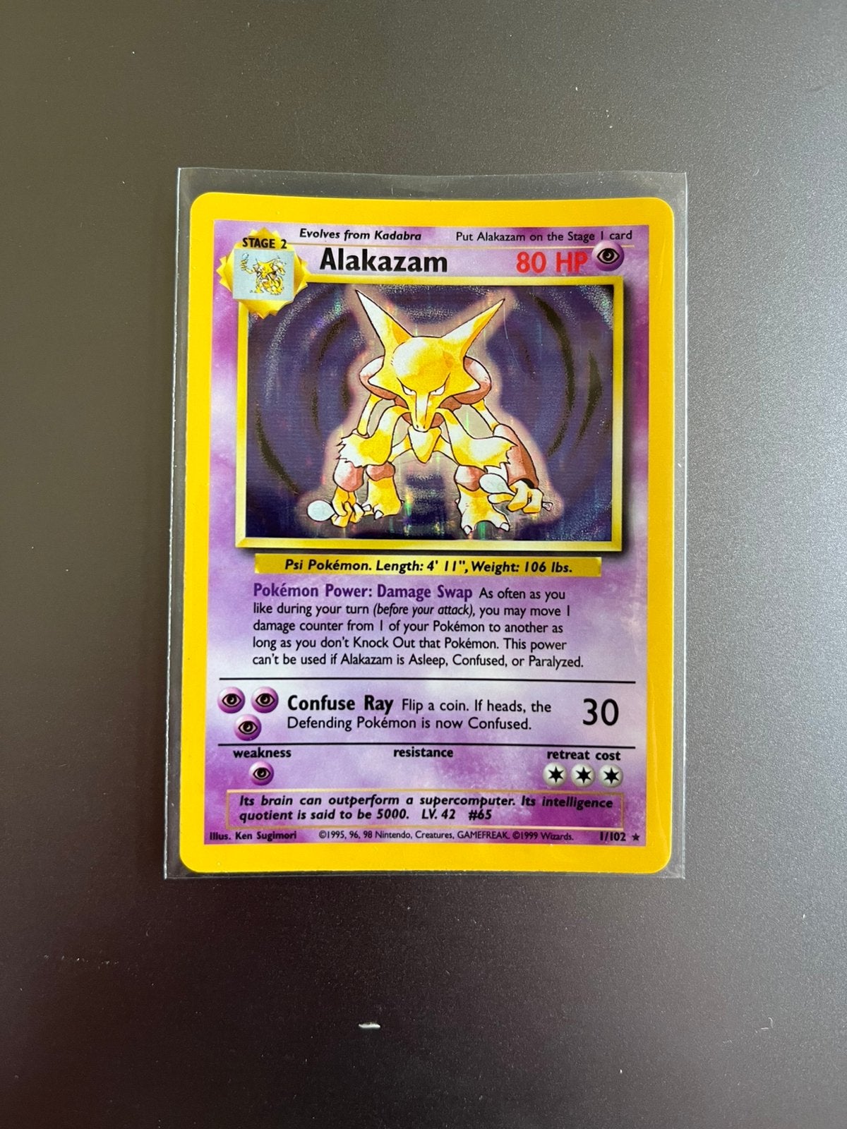 Pokemon Base Set - Alakazam (HOLO), Verzenden, Gebruikt