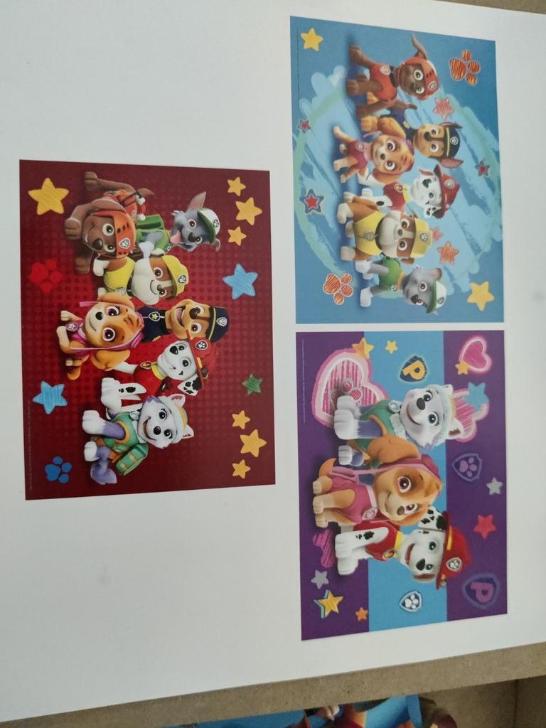 Paw Patrol Puzzels in houten bakje - 3x 24 stukjes, Kinderen en Baby's, Speelgoed | Kinderpuzzels, Ophalen of Verzenden, 10 tot 50 stukjes