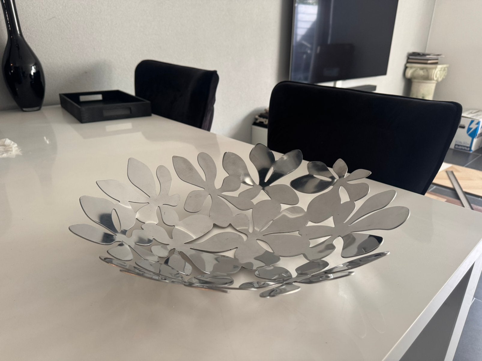 IKEA STOCKHOLM fruitschaal RVS – Monika Mulder – 43 cm, Gebruikt, Schaal, Rond, Ophalen of Verzenden