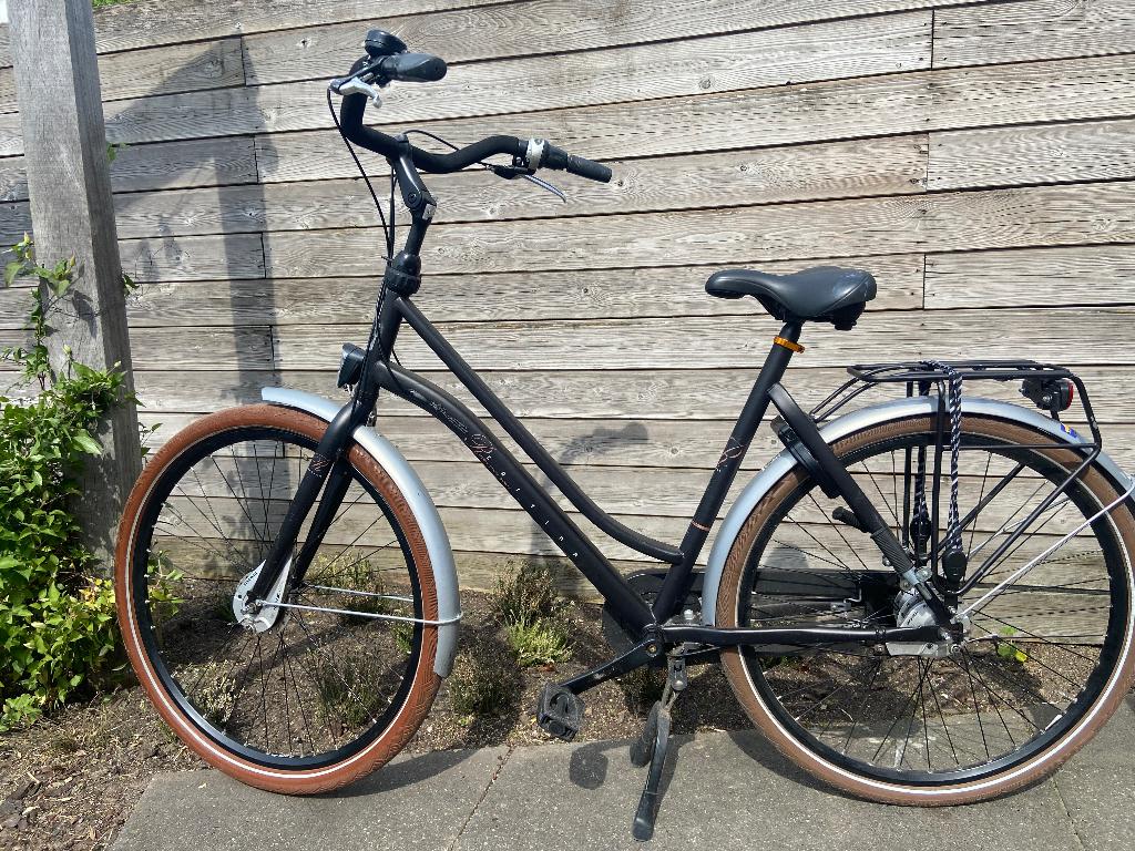 Cortina Roots Mamafiets kleur zwart, Fietsen en Brommers, Fietsen | Dames | Moederfietsen, Gebruikt, Versnellingen, 0 zitjes, 50 tot 53 cm
