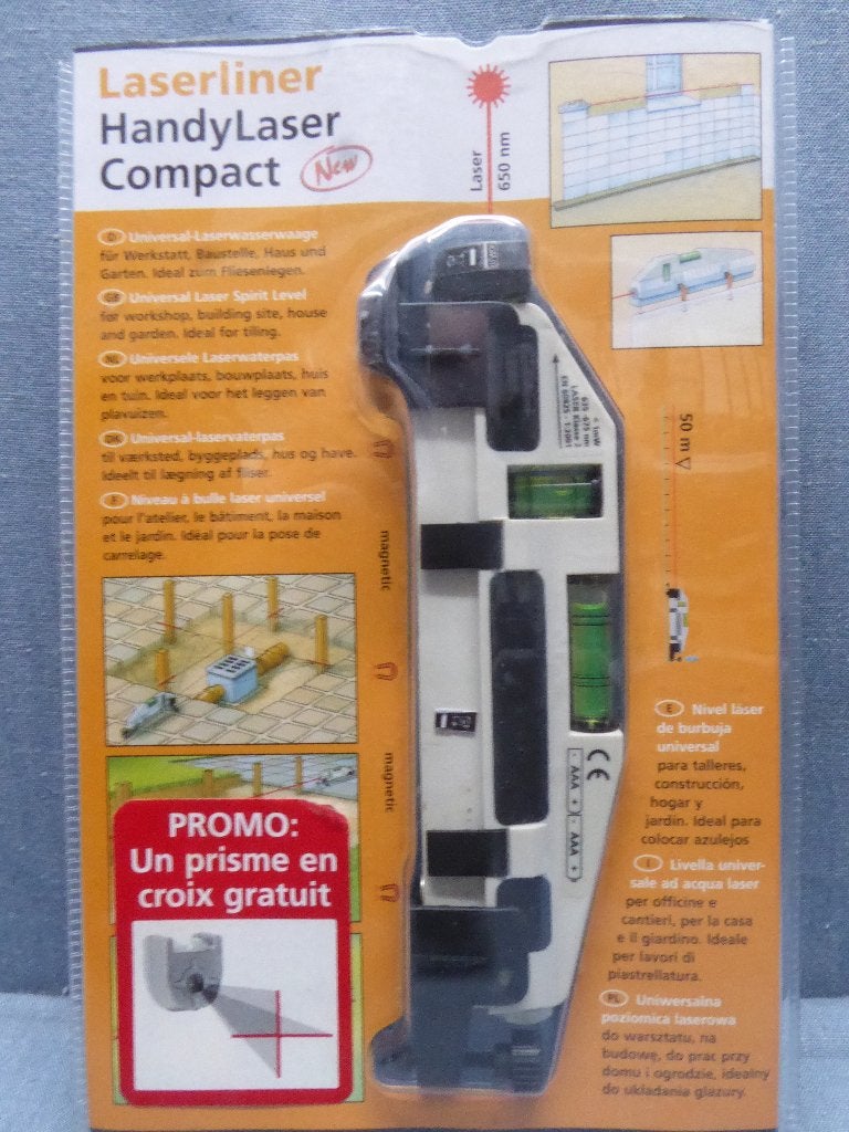 Laserliner | handylaser compact | lijnlaser waterpas | 50m, Ophalen of Verzenden, Nieuw