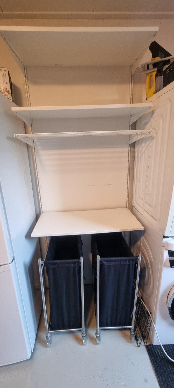 Ikea wandrek met droogrek en planken, Ophalen, Gebruikt