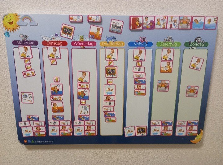kinderplanbord magnetisch- Visueel Dagritmebord, Kinderen en Baby's, Ophalen, Zo goed als nieuw