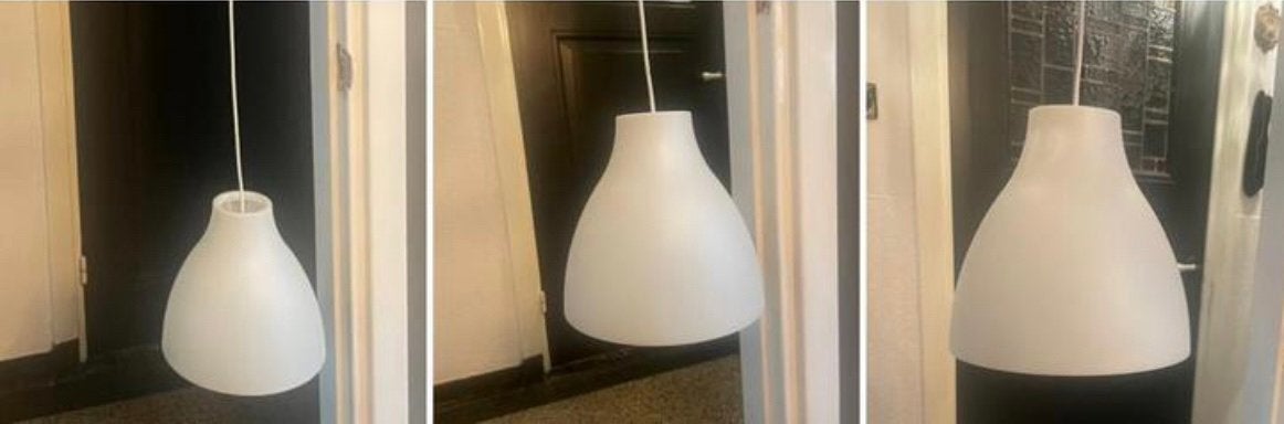 IKEA witte hanglamp Als nieuw! Kap H 26 cm en doorsnee 28 cm, Ophalen of Verzenden, Zo goed als nieuw