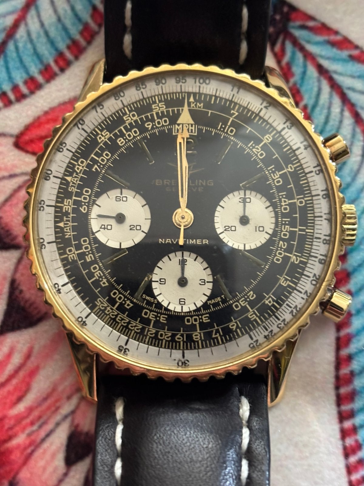 Breitling Navitimer Polshorloge - Vintage Goud, Met bandje, Breitling, Polshorloge, Goud