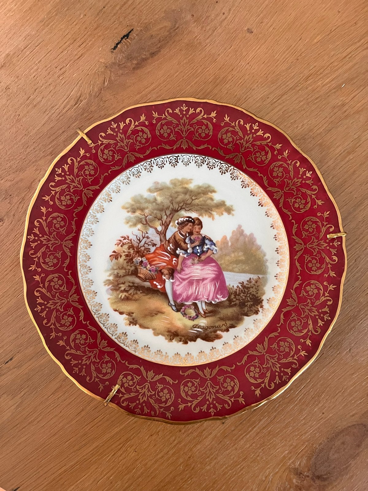 Decoratieve Filenco Limoges wandbord met romantische scène, Antiek en Kunst, Ophalen of Verzenden