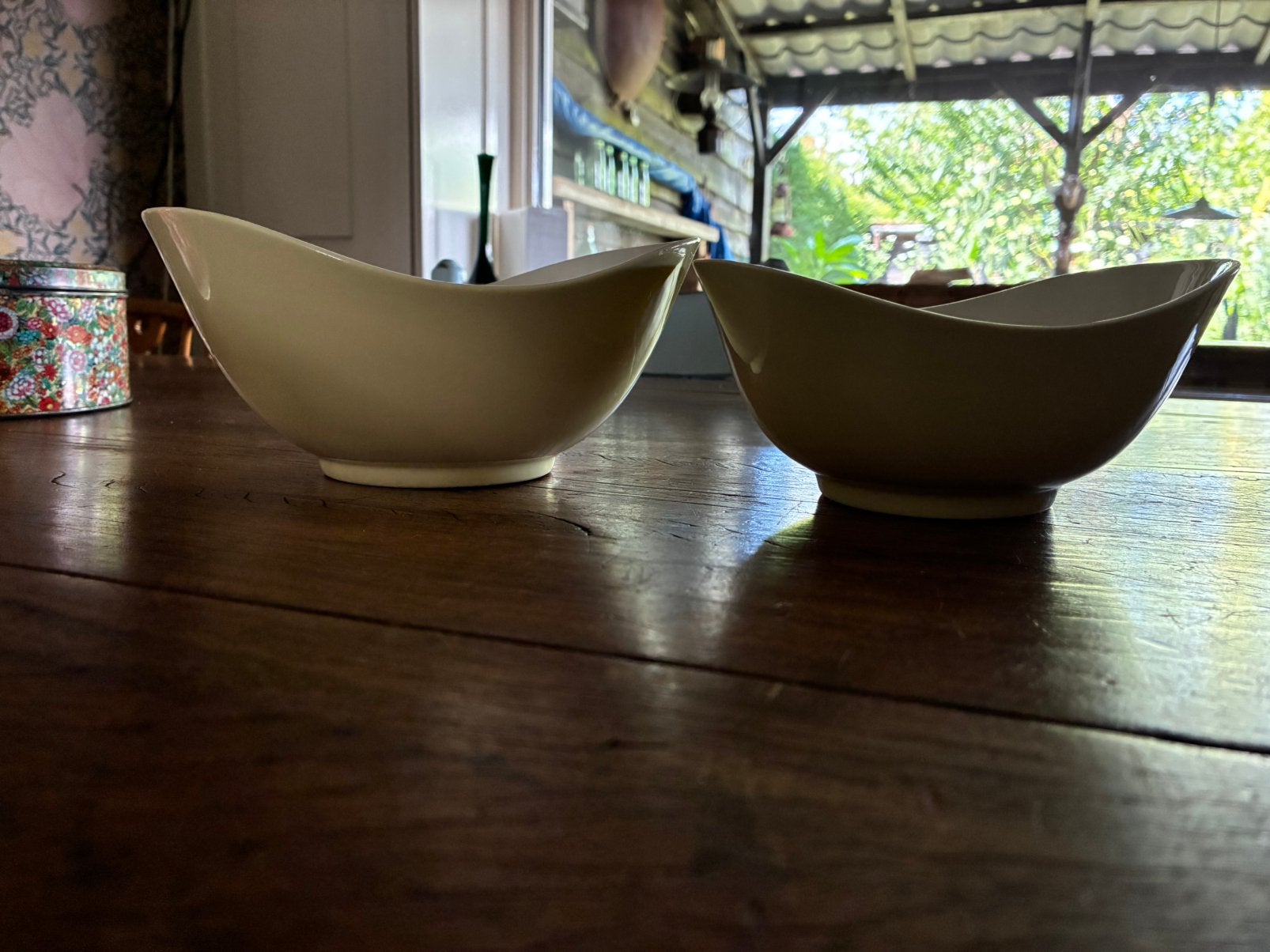 Oude vintage brocante schalen, Ophalen of Verzenden, Zo goed als nieuw, Rond